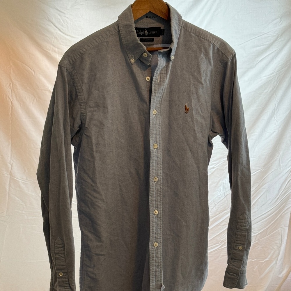 Polo Ralph Lauren Button Up Light blue/grey